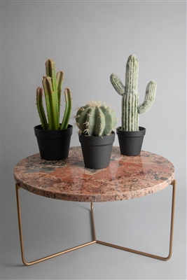 Granite Felspar Accent Table 23.65Dia - A - Red - Imagen 2