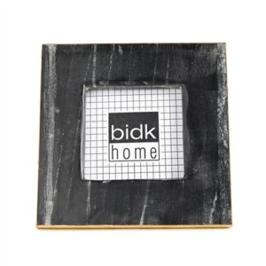Picture Frame Small: Fits 3.5”X3.5” Photo BLACK/BRASS - BLACK