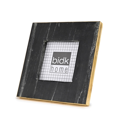 Picture Frame Small: Fits 3.5”X3.5” Photo BLACK/BRASS - BLACK - Imagen 2