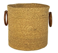 Seagrass Basket w/ Handles 12”Dia- ST - Natural