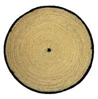 Seagrass Placemat Black 13Dia -A - Egg & Black