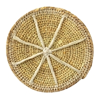 Set of 4 Seagrass Coasters -A - Egg