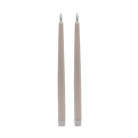 2 pc Tall Pink Flameless Taper Candle - Pink