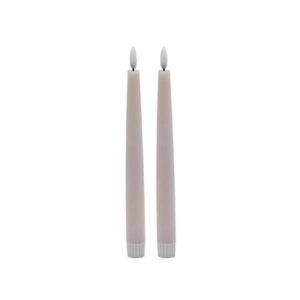 2 pc Pointed Pink Flameless Taper Candle - Pink