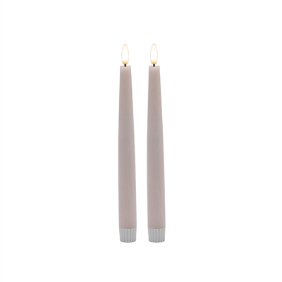 2 pc Pointed Pink Flameless Taper Candle - Pink - Imagen 2