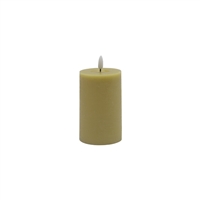 Small Champagne Flameless Pillar Candle - Champagne