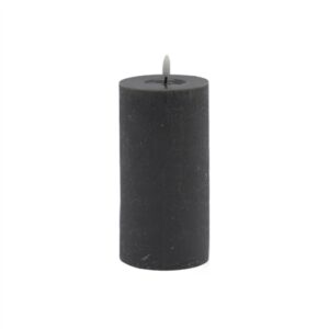 Large Gray Flameless Pillar Candle - Gray