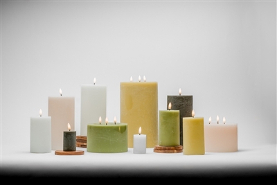 Large Gray Flameless Pillar Candle - Gray - Imagen 5