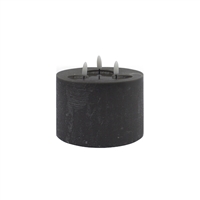 3 wick Small Gray Flameless Candle - Gray