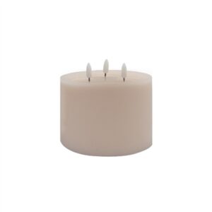 3 wick Small Pink Flameless Candle - Pink