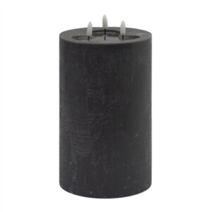 3 wick Large Gray Flameless Candle - Gray