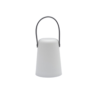 Small Gray Flameless Outdoor Lantern Candle- A - Gray