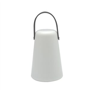 Large Gray Flameless Outdoor Lantern Candle- ST - Gray