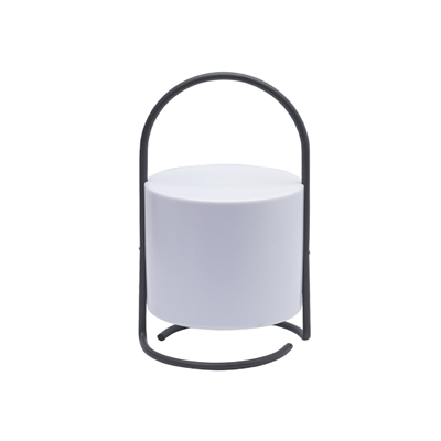 Gray Flameless Outdoor Lantern Candle- A - Gray