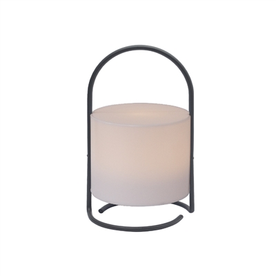 Gray Flameless Outdoor Lantern Candle- A - Gray - Imagen 2