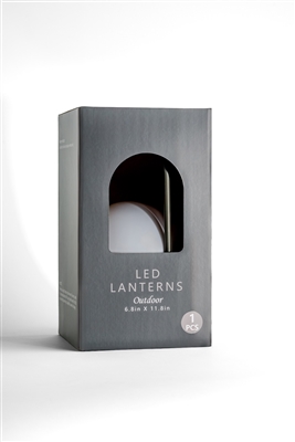 Gray Flameless Outdoor Lantern Circular Candle- A - Gray - Imagen 3