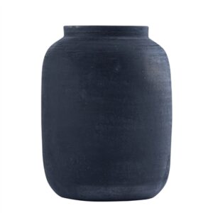 Black Terracotta Urn/Jar - Black