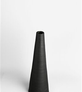 Terracotta Vase Natural Black Dia 4.33” - NATURAL BRUNT BLACK - NATURAL BRUNT BLACK
