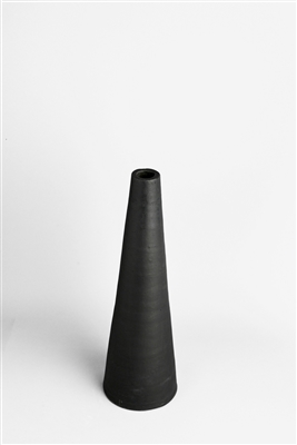 Terracotta Vase Natural Black Dia 4.33” - NATURAL BRUNT BLACK - NATURAL BRUNT BLACK