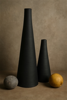 Terracotta Vase Natural Black Dia 4.33” - NATURAL BRUNT BLACK - NATURAL BRUNT BLACK - Imagen 3