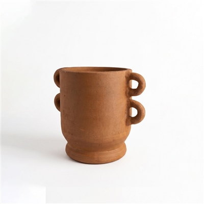 Terracotta Vase Natural Dia 10.04”- ST - NATURAL TERRACOTTA - Imagen 2