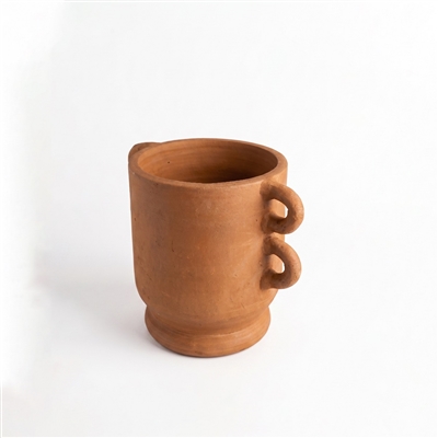 Terracotta Vase Natural Dia 10.04”- ST - NATURAL TERRACOTTA - Imagen 3