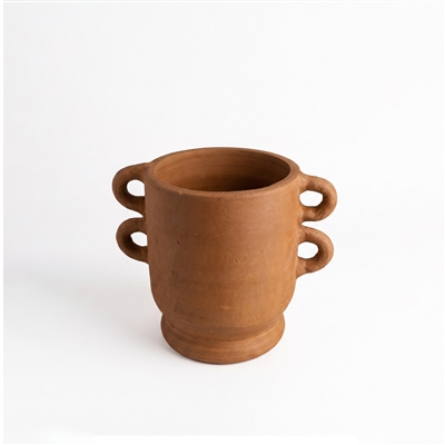 Terracotta Vase Natural Dia 10.04”- ST - NATURAL TERRACOTTA - Imagen 4
