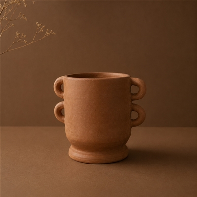 Terracotta Vase Natural Dia 10.04”- ST - NATURAL TERRACOTTA - Imagen 6