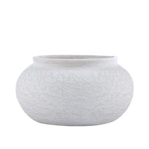 Paper Mache Pot Natural White Dia 12.40” - NATURAL WHITE - NATURAL WHITE