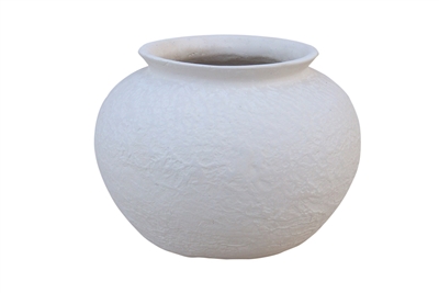 Paper Mache Pot Natural White Dia 12.40” - NATURAL WHITE - NATURAL WHITE - Imagen 5