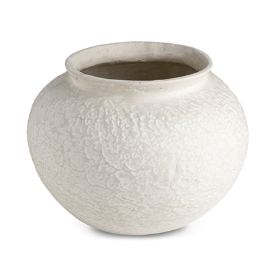 Paper Mache Pot Natural White Dia 12.40” - NATURAL WHITE - NATURAL WHITE - Imagen 6