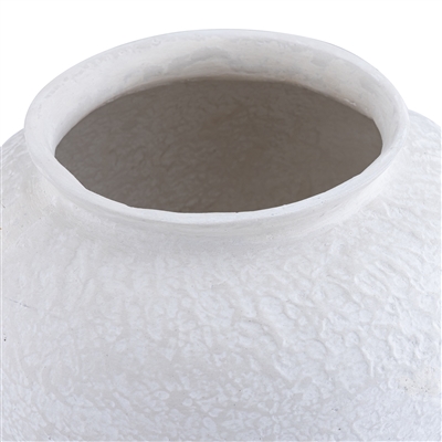 Paper Mache Pot Natural White Dia 11.02” - NATURAL WHITE - NATURAL WHITE - Imagen 3