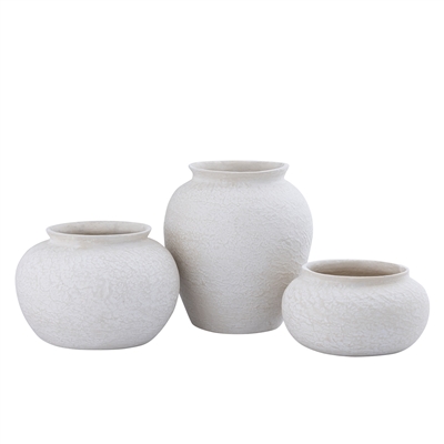 Paper Mache Pot Natural White Dia 11.02” - NATURAL WHITE - NATURAL WHITE - Imagen 4