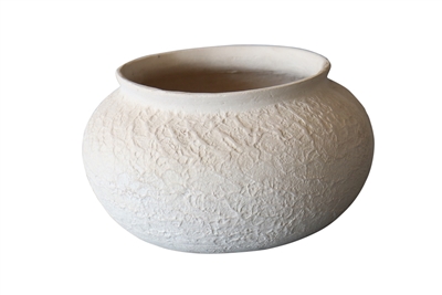 Paper Mache Pot Natural White Dia 11.02” - NATURAL WHITE - NATURAL WHITE - Imagen 5