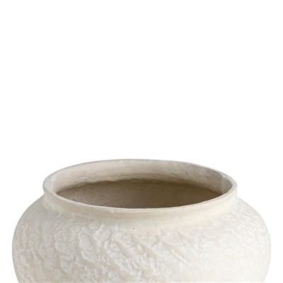 Paper Mache Pot Natural White Dia 11.02” - NATURAL WHITE - NATURAL WHITE - Imagen 6