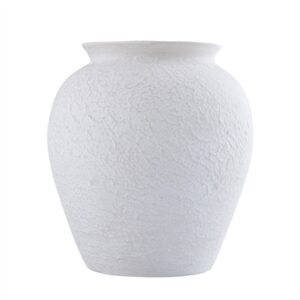 Paper Mache Pot Natural White Dia 12.20” - NATURAL WHITE - NATURAL WHITE