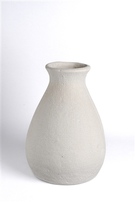 Paper Mache Vase Natural White Dia 9.06” - NATURAL WHITE - NATURAL WHITE - Imagen 2