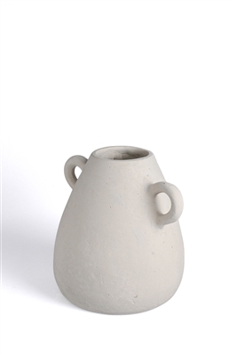 Paper Mache Vase White Dia 8.66” - NATURAL WHITE - NATURAL WHITE - Imagen 3