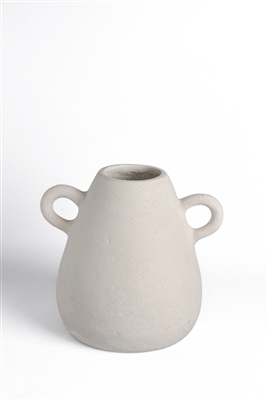 Paper Mache Vase White Dia 8.66” - NATURAL WHITE - NATURAL WHITE - Imagen 4