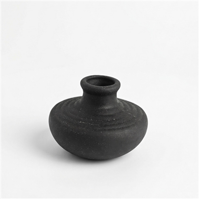 Terracotta Mini Vase Set of 9 - Black Dia 12.6” - Black - Imagen 3