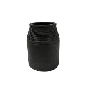Terracotta Vase Natural Black H 6.3" & Dia 5.5"- ST - Black