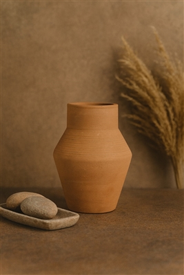 Terracotta Vase Natural H 8.7" & Dia 6.1" - Natural - Imagen 3