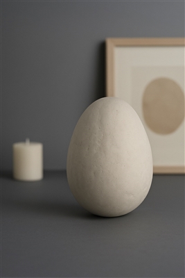 Paper Mache Egg Lg -A - White - Imagen 2