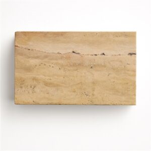 Travertine Rectangle Box Large Cream - Cream - Cream