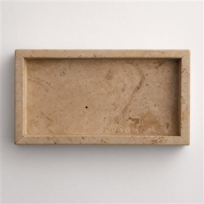 Travertine Rectangle Box Large Cream - Cream - Cream - Imagen 3