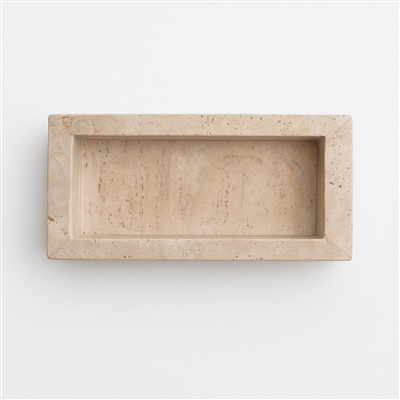 Travertine Rectangle Box Small Cream - Cream - Cream - Imagen 3