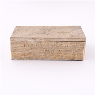 Travertine Rectangle Box Small Cream - Cream - Cream - Imagen 6