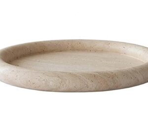 Travertine Small Round Tray Cream - Cream