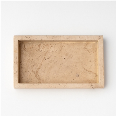 Travertine Tray Small in Cream - Cream - Cream - Imagen 2