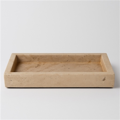 Travertine Tray Small in Cream - Cream - Cream - Imagen 3